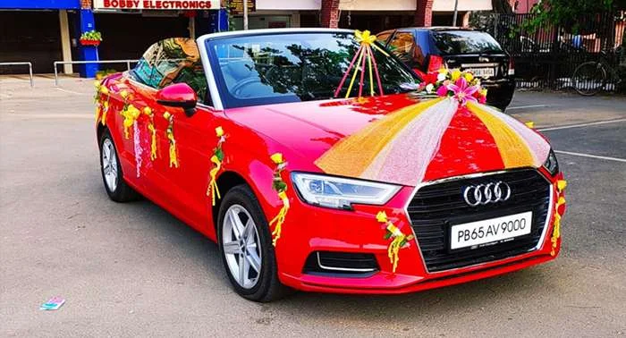 Audi car for marriage car rental by raj brothers travels